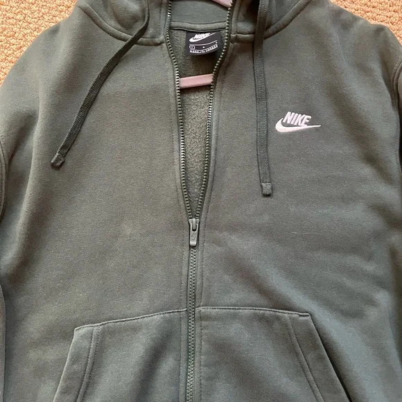 Army Green Nike Zip Up - Picture 2 of 5